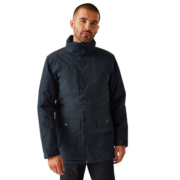 Kurtka Parka Przeciwdeszczowa Męska Darby III. Niebieskie kurtki Regatta, na zimę, m, bez wzorów, z materiału, z kapturem. Za 571.99 zł.