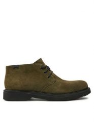 Camper Trzewiki Norman K300513-002 Zielony. Zielone botki sznurowane Camper, bez wzorów, ze skóry, bez obcasa, bez zapięcia. Za 719.99 zł.