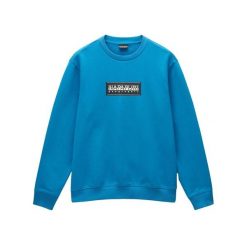 Bluza z logo z okrągłym dekoltem Napapijri B-Box. Niebieskie bluzy Napapijri, m, bez wzorów, z kapturem. W wyprzedaży za 283.00 zł.
