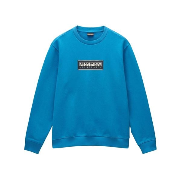 Bluza z logo z okrągłym dekoltem Napapijri B-Box. Niebieskie bluzy Napapijri, m, bez wzorów, bez kaptura. W wyprzedaży za 276.50 zł.