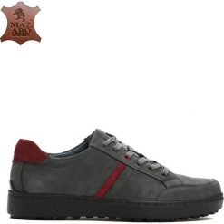 Granatowe Skórzane Półbuty Come At Me. Botki sznurowane marki Born2be. Za 159.99 zł.