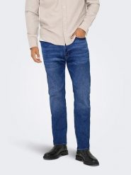 ONLY & SONS Dżinsy "Sweft" - Slim fit - w kolorze niebieskim rozmiar: W32/L34. Niebieskie jeansy Only & Sons, l. Za 78.28 zł.