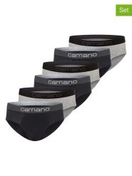 Camano Slipy (6 par) w kolorze czarno-szarym rozmiar: XL. Czarne slipki camano, xl, bez wzorów. Za 113.99 zł.