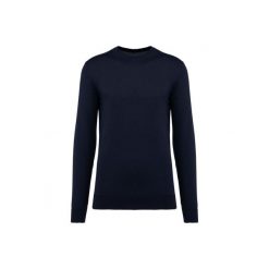 Sweter z okrągłym dekoltem z Suprimy Kariban Premium. Niebieskie swetry nierozpinane KARIBAN, m, bez wzorów, z bawełny, bez kołnierzyka, bez ramiączek. Za 223.50 zł.