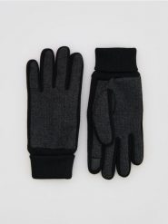 Rękawiczki z dodatkiem wełny - czarny. Czarne rękawiczki Reserved, bez wzorów, z wełny. Za 79.99 zł.
