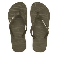 Japonki Emporio Armani. Zielone japonki Emporio Armani, bez wzorów. Za 319.99 zł.