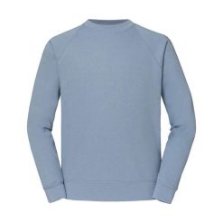 Męska Klasyczna Bluza Raglanowa. Niebieskie bluzy Fruit of the Loom, m, bez wzorów, bez kaptura. Za 64.99 zł.