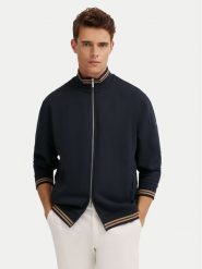 Bugatti Bluza 8750-75080C Granatowy Regular Fit. Niebieskie bluzy Bugatti, m, bez wzorów, z syntetyku, bez kaptura. Za 539.99 zł.