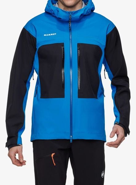 Kurtka przeciwdeszczowa Mammut Taiss HS Hooded Jacket. Niebieskie kurtki Mammut, m, bez wzorów, z poliamidu, bez kaptura. Za 1,550.99 zł.