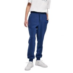 Jogging Urban Classics Basic. Niebieskie spodnie materiałowe Urban Classics, na co dzień, m, bez wzorów, z dresówki, sportowe. Za 198.50 zł.