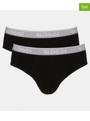 Sloggi Slipy (2 pary) w kolorze czarnym rozmiar: S. Czarne slipki Sloggi, s, bez wzorów. Za 30.56 zł.