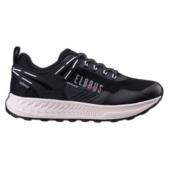 Buty Elbrus Delan Low Wp 92800657369 czarne. Czarne buty turystyczne bez wzorów, z gumy, bez zapięcia. Za 495.94 zł.