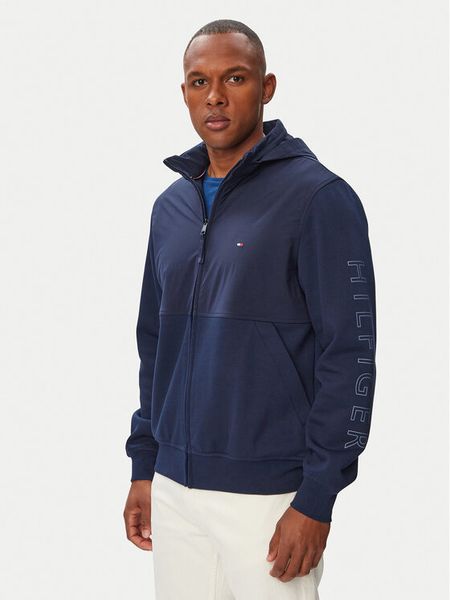 Tommy Hilfiger Kurtka przejściowa MW0MW43443 Granatowy Regular Fit. Niebieskie kurtki Tommy Hilfiger, l, bez wzorów, z bawełny, bez kaptura. Za 849.99 zł.