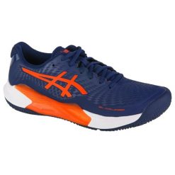 Buty do tenisa męskie, ASICS Gel-Challenger 14 Clay. Czerwone buty treningowe ASICS, bez wzorów, z materiału, tenisowe. Za 499.99 zł.
