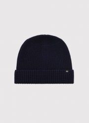 PAKO LORENTE - Granatowa czapka męska z wełną. Czapki zimowe Pako Lorente, bez wzorów, z nylonu. Za 149.99 zł.