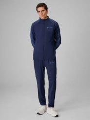 4F Spodnie treningowe szybkoschnące męskie 4F x Robert Lewandowski - granatowe S. Niebieskie spodnie treningowe długie 4F, m, bez wzorów, z dresówki. Za 229.99 zł.