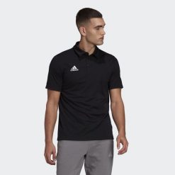 Koszulka polo do piłki nożnej męska Adidas Entrada 22 Polo z krótkim rękawem. Szare koszulki polo Adidas, m, bez wzorów, bez kołnierzyka, bez ramiączek. Za 75.00 zł.