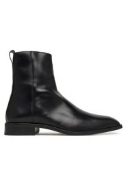Calvin Klein Kozaki Slim Clean Zip Boot Lth HM0HM02007 Czarny. Czarne kozaki CALVIN KLEIN, bez wzorów, ze skóry, bez obcasa, bez zapięcia. Za 699.99 zł.