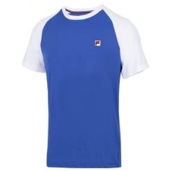 Koszulka sportowa męska Fila Ray. Niebieskie t-shirty sportowe Fila, bez wzorów, z bawełny, bez ramiączek, trekkingowe. Za 262.00 zł.