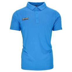 Koszulka polo KEEZA Draco z krótkim rękawem. Niebieskie koszulki polo KEEZA, m, bez wzorów, bez kołnierzyka, bez ramiączek. Za 65.00 zł.