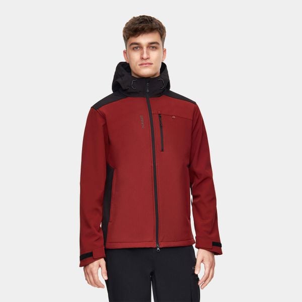 Kurtka turystyczna męska softshell Alpinus ASO. Czerwone kurtki Alpinus, m, bez wzorów, z softshellu, bez kaptura. Za 279.00 zł.