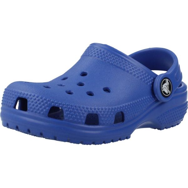 Sandały CROCS CLASSIC CLOG T Niebieski. Niebieskie sandały Crocs, z materiału, bez zapięcia. Za 170.99 zł.