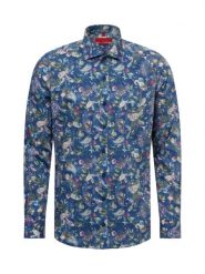 Finshley & Harding koszula biznesowa - Easy Care Mężczyźni Slim Fit Bawełna niebieski|wielokolorowy, 38. Niebieskie koszule Finshley & Harding, m, bez wzorów, z bawełny, bez kołnierzyka, bez ramiączek. Za 179.95 zł.