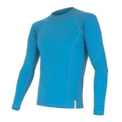 SENSOR Termoaktywna bluzka męska MERINO DF TEE LS-M-Niebieski. Niebieskie bielizna termoaktywna Sensor, na lato, l, bez wzorów, z materiału, bez ramiączek, do biegania. Za 199.40 zł.