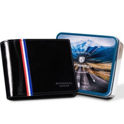 Portfel męski Peterson PTN 22301-VT-A czarny. Czarne portfele Peterson, bez wzorów, ze skóry. Za 169.99 zł.