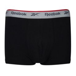 Męskie Kąpielówki Ovett (zestaw 3 Sztuk). Czarne kąpielówki Reebok, m, bez wzorów. Za 240.99 zł.