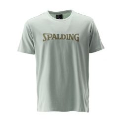Koszulka Spalding Logo. Zielone t-shirty sportowe Spalding, bez wzorów, bez ramiączek, do koszykówki. Za 183.00 zł.