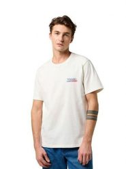 Wrangler Koszulka w kolorze białym rozmiar: L. Białe bezrękawniki Wrangler, l, bez wzorów, z bawełny, bez kołnierzyka, bez ramiączek. Za 69.99 zł.