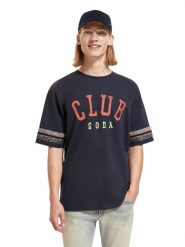 Scotch & Soda Koszulka w kolorze granatowym rozmiar: S. Niebieskie bezrękawniki Scotch & Soda, s, bez wzorów, z bawełny, bez kołnierzyka, bez ramiączek. Za 79.59 zł.