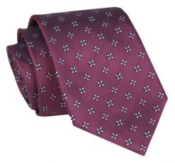Męski Krawat - Bordo w Groszki - Angelo di Monti. Czerwone krawaty i muchy Angelo di Monti, bez wzorów, z tkaniny. Za 45.00 zł.