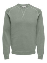 ONLY & SONS Sweter w kolorze zielonym rozmiar: XXL. Zielone swetry nierozpinane Only & Sons, xxl, bez wzorów, z bawełny, bez kołnierzyka, bez ramiączek. Za 106.13 zł.
