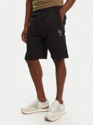 Guess Szorty sportowe M5GD10 KCN01 Czarny Regular Fit. Czarne krótkie spodenki sportowe Guess, m, z aplikacjami, z bawełny. Za 159.99 zł.