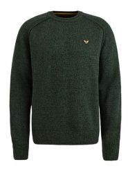 PME Legend Sweter w kolorze ciemnozielonym rozmiar: M. Zielone swetry nierozpinane PME Legend, m, bez wzorów, z wełny, bez kołnierzyka, bez ramiączek. Za 306.45 zł.