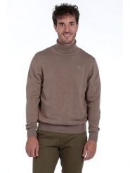 The Time of Bocha Golf w kolorze jasnobrązowym rozmiar: L. Brązowe golfy The Time of Bocha, l, bez wzorów, z bawełny, bez ramiączek. Za 130.99 zł.