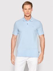 Boss Polo Pallas 50468362 Błękitny Regular Fit. Niebieskie koszulki polo Boss, m, bez wzorów, z bawełny, bez kołnierzyka, bez ramiączek. Za 309.99 zł.