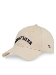 Tommy Hilfiger Czapka z daszkiem Th Monotype Soft 6 Panel Cap AM0AM13165 Beżowy. Brązowe czapki z daszkiem Tommy Hilfiger, bez wzorów, z bawełny. Za 129.99 zł.