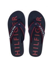 Tommy Hilfiger Japonki Sporty Hilfiger Beach Sandal FM0FM05913 Granatowy. Niebieskie japonki Tommy Hilfiger, bez wzorów, z materiału. Za 169.99 zł.