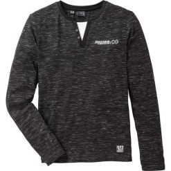 Shirt z długim rękawem Slim Fit bonprix czarny melanż. Bluzki z długim rękawem marki ASICS. Za 69.99 zł.