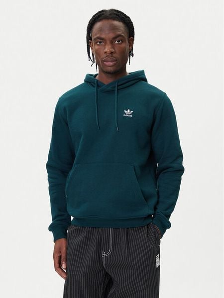 Adidas Bluza Trefoil Essentials JZ3589 Zielony Regular Fit. Zielone bluzy Adidas, l, bez wzorów, z bawełny, bez kaptura. Za 209.99 zł.