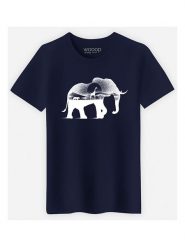 WOOOP Koszulka "Wild Africa" w kolorze granatowym rozmiar: L. Niebieskie bezrękawniki Wooop, l, bez wzorów, bez kołnierzyka, bez ramiączek. Za 79.59 zł.