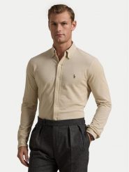 Polo Ralph Lauren Koszula 710932545007 Beżowy Custom Fit. Brązowe koszule Polo Ralph Lauren, m, bez wzorów, z bawełny, bez kołnierzyka, bez ramiączek. Za 579.99 zł.