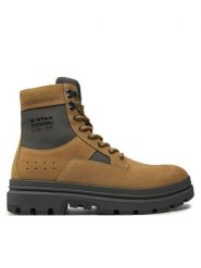 G-Star Raw Kozaki Arron Lace Mid M D25773 Beżowy. Brązowe kozaki G-Star Raw, bez wzorów, z nubiku, bez obcasa, bez zapięcia. Za 699.99 zł.