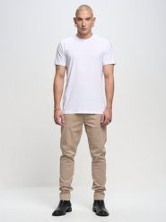 Koszulka męska z bawełny supima biała Supiclassic 101. Białe t-shirty BIG STAR, l, bez wzorów, z bawełny, bez kołnierzyka, bez ramiączek. Za 119.99 zł.