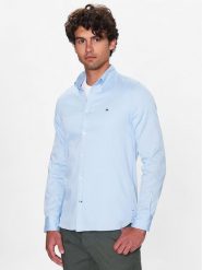 Tommy Hilfiger Koszula Core Flex Dobby MW0MW25038 Błękitny Slim Fit. Niebieskie koszule Tommy Hilfiger, m, bez wzorów, z bawełny, bez kołnierzyka, bez ramiączek. Za 269.99 zł.