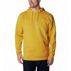 Bluza Trekkingowa z kapturem Męska Columbia CSC Basic Logo II Hoodie. Żółte bluzy z kapturem Columbia, m, bez wzorów, z kapturem. Za 282.99 zł.