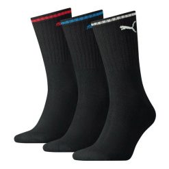Puma Skarpety Sport Crew 3-Pak 90794101. Czarne skarpetki sportowe Puma, bez wzorów. Za 44.99 zł.